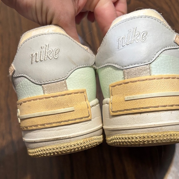 Nike Air Force 1 Low in White, Light Blue, and Peach - Picture 4 of 5